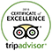 Certificate of Excellence TripAdvisor 2016